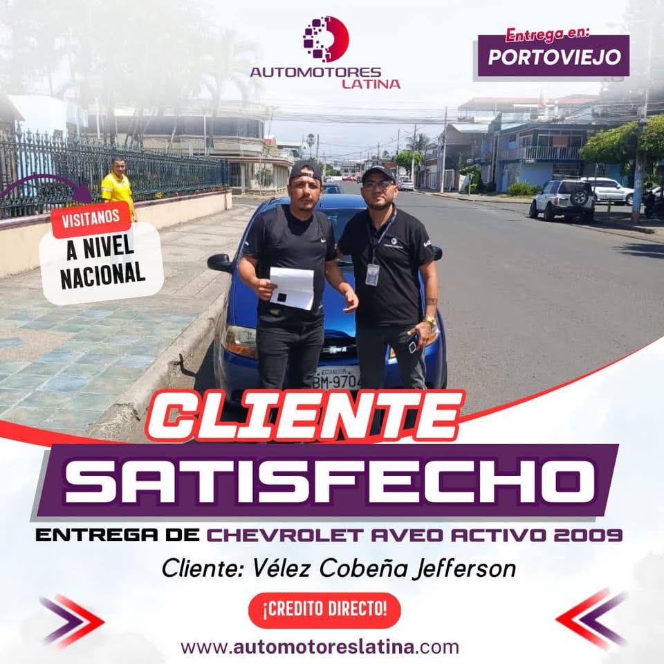 Entrega de Chevrolet Aveo Activo 2009 en Portoviejo