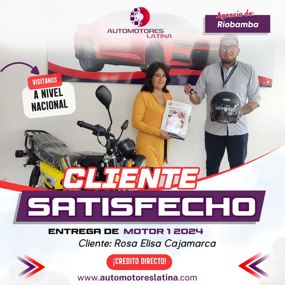 Entrega de moto 2024 en Riobamba